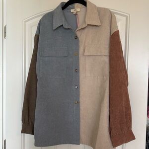 Entro Colorblock Corduroy Jacket